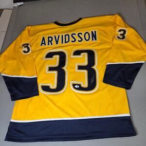 Viktor Arvidsson Signed Nashville Predators Custom Jersey JSA Witness COA XL